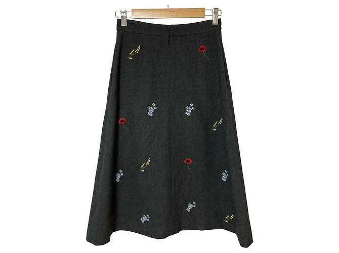Autre Marque Falda con vuelo de flores Demi-Luxe BEAMS Castaño Multicolor - vista 2
