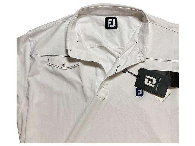 Autre Marque Polo de Golf de Algodón FootJoy Negro Blanco - vista 3