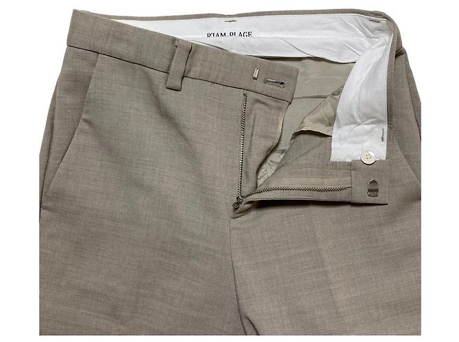 Autre Marque Plage Gerade Hose Beige - Ansicht 3