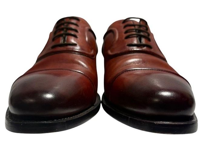 Scarpe stringate in pelle Salvatore Ferragamo Marrone - vista 2