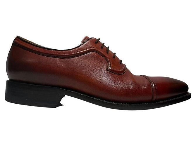 Scarpe stringate in pelle Salvatore Ferragamo Marrone - vista 6