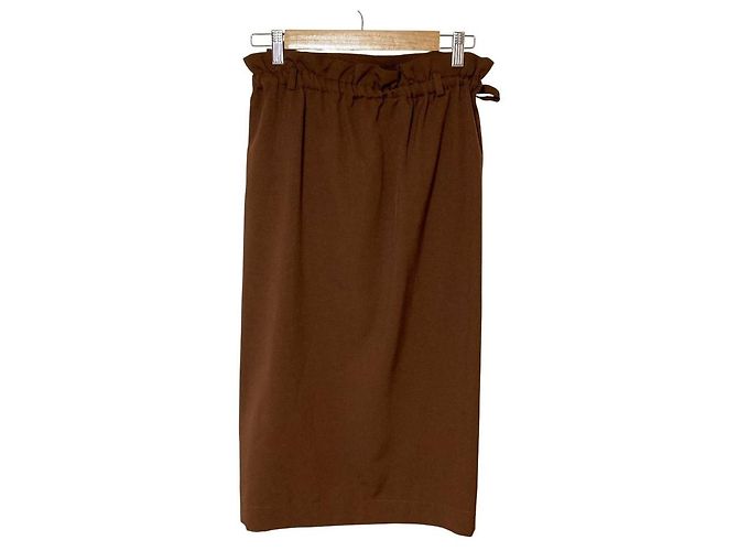 Autre Marque Falda larga Lelill Castaño - vista 2