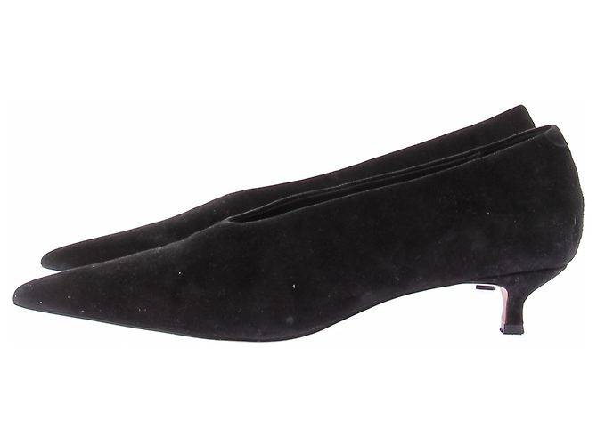 Autre Marque Nelson Made Lani Pumps aus schwarzem Wildleder Größe 40 - Ansicht 2