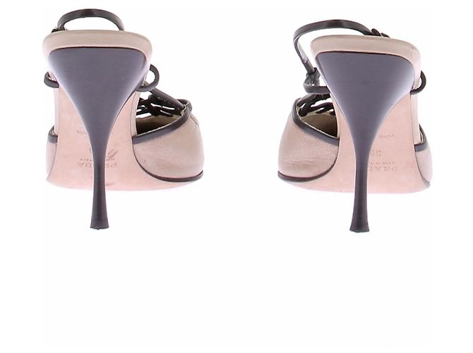 Prada Décolleté beige in pelle - vista 7