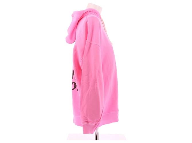 Acne Sudadera con capucha oversized rosa fluorescente - vista 3