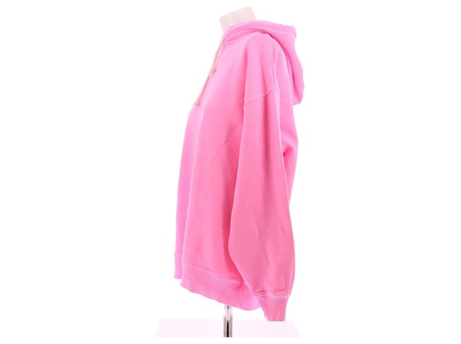 Acne Sudadera con capucha oversized rosa fluorescente - vista 4