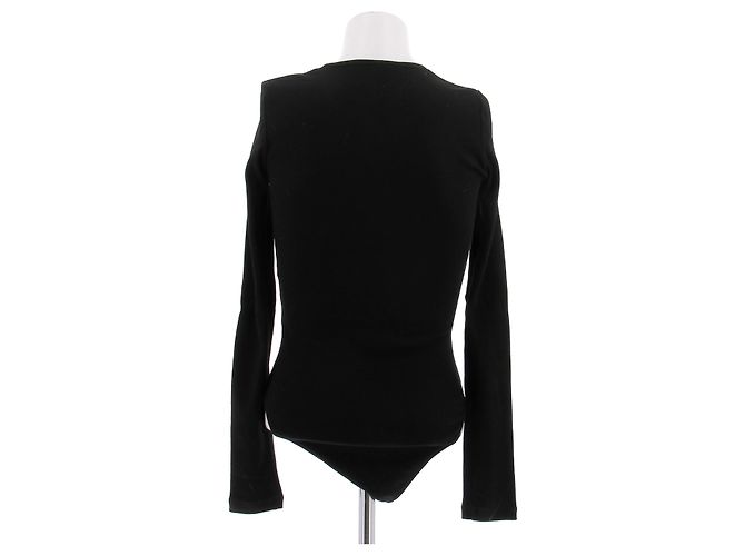 Off White Body aus Viskose Schwarz - Ansicht 2