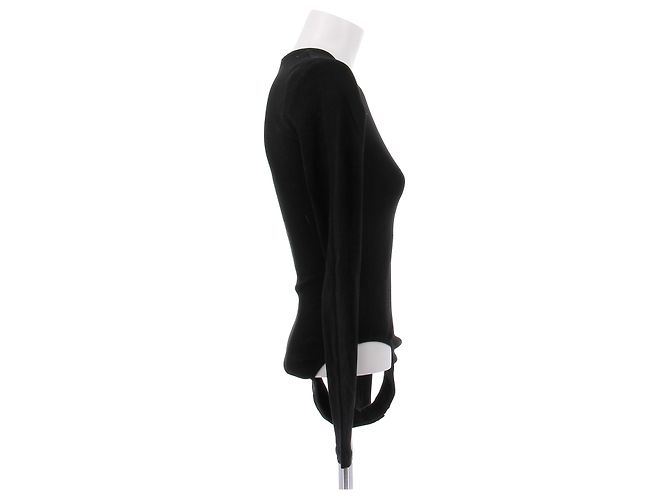 Off White Body aus Viskose Schwarz - Ansicht 4