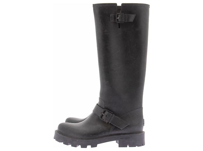 Botas de lluvia Jimmy Choo de cuero negro 39 - vista 2