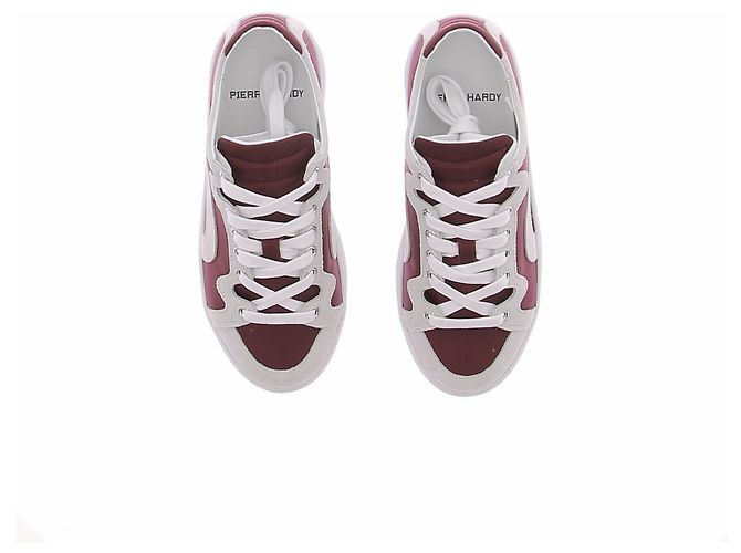 Pierre Hardy ALPHA Sneaker Leder Dunkelrot Bordeaux - Ansicht 4