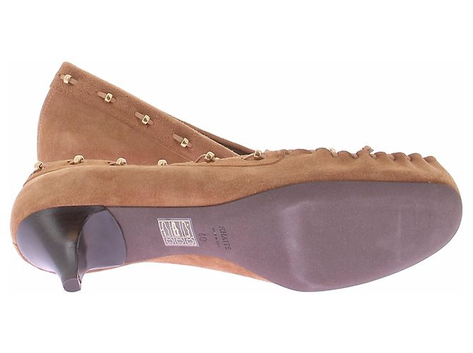 Décolleté Khaite Milly 45 Pelle Camel Cammello - vista 5