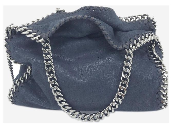 Stella Mc Cartney Borsa a tracolla con catena Falabella blu navy - vista 2