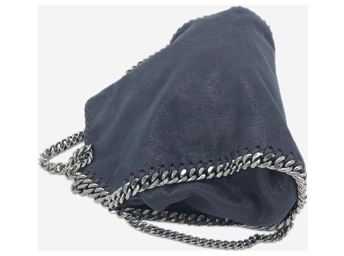 Stella Mc Cartney Borsa a tracolla con catena Falabella blu navy - vista 3