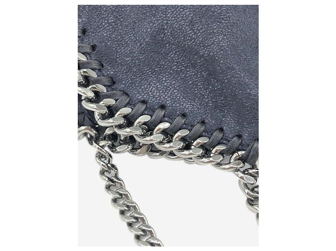 Stella Mc Cartney Borsa a tracolla con catena Falabella blu navy - vista 9