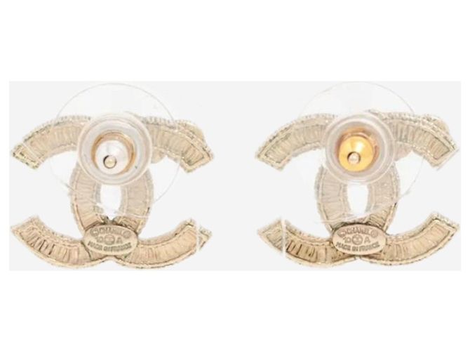Chanel Orecchini Gold Coco Mark 10A con strass D'oro - vista 2