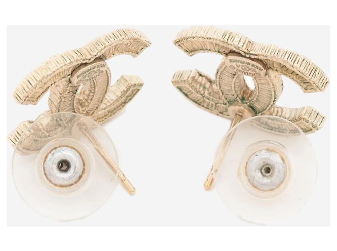 Chanel Orecchini Gold Coco Mark 10A con strass D'oro - vista 3