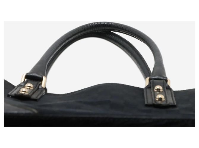 Gucci Borsa Horsebit in tela GG nera Nero - vista 8