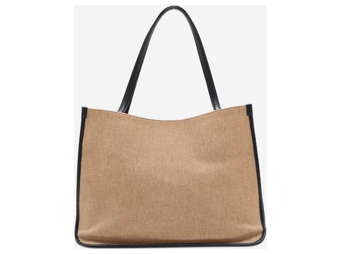 Gucci Borsa tote in tela e pelle Horsebit 1955, toni neutri e blu navy - vista 2