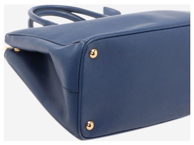 Prada Borsa 2way in pelle Saffiano Lux blu - vista 16