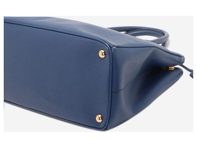 Prada Borsa 2way in pelle Saffiano Lux blu - vista 17