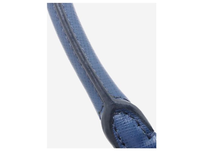 Prada Borsa 2way in pelle Saffiano Lux blu - vista 6
