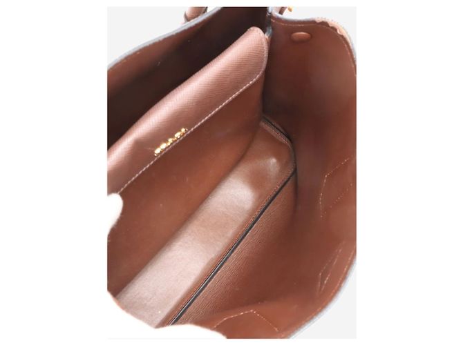Prada Bolsa tote de couro Saffiano marrom - vista 11