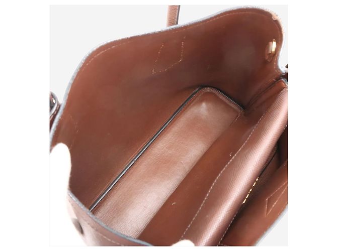 Prada Bolsa tote de couro Saffiano marrom - vista 12