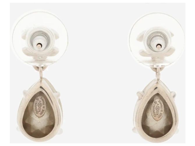 Chanel Orecchini A13V con strass Coco Mark Argento - vista 2