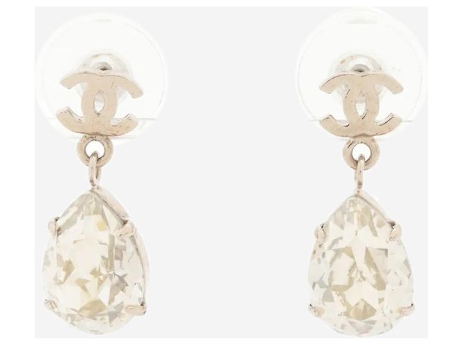 Chanel Orecchini A13V con strass Coco Mark Argento - vista 3