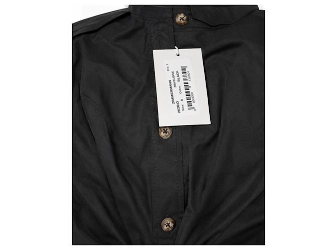 Zimmermann Zim Blouse Cropped Wrap Top Schwarz - Ansicht 3