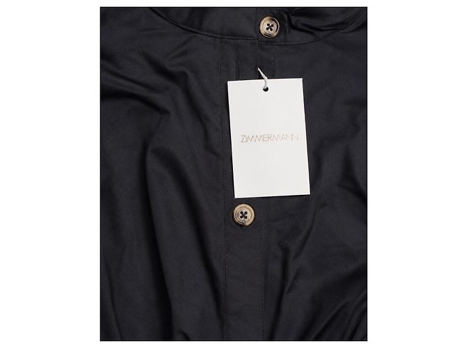 Zimmermann Zim Blouse Cropped Wrap Top Schwarz - Ansicht 5