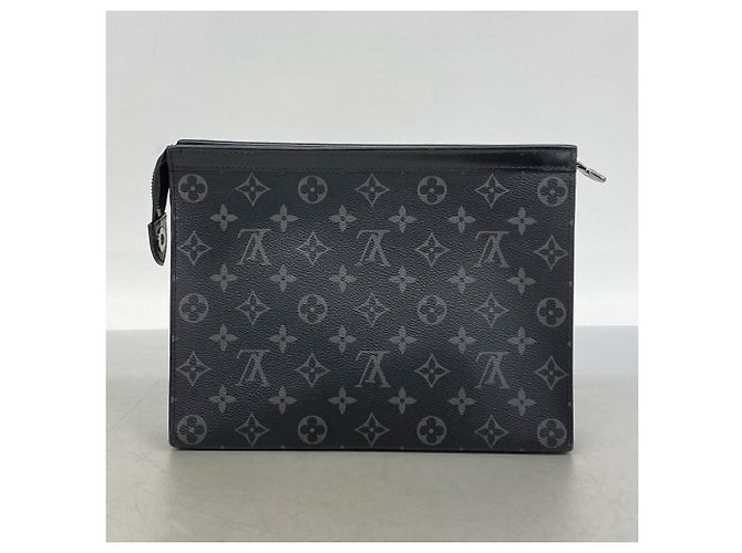 Pochette Voyage MM Monogram Eclipse Louis Vuitton Clutch Bag Nero - vista 8