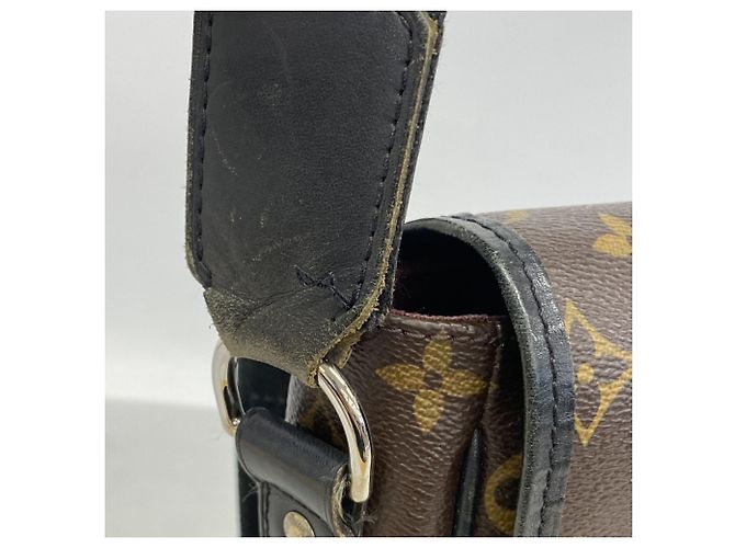 Borsa a tracolla Louis Vuitton Monogram Macassar District MM Marrone - vista 8