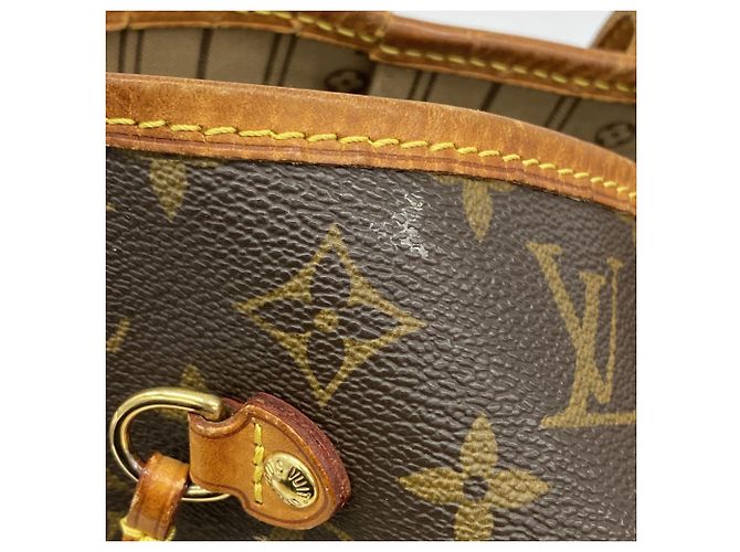 Borsa Tote Louis Vuitton Monogram Neverfull MM Marrone - vista 11
