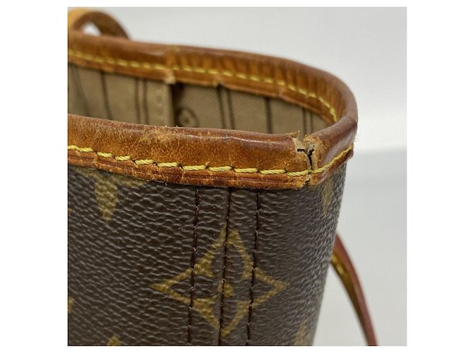 Borsa Tote Louis Vuitton Monogram Neverfull MM Marrone - vista 6