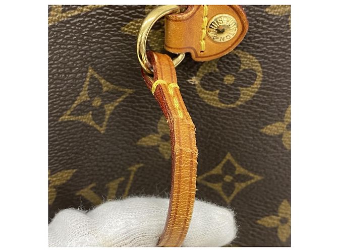 Borsa Tote Louis Vuitton Monogram Neverfull MM Marrone - vista 7