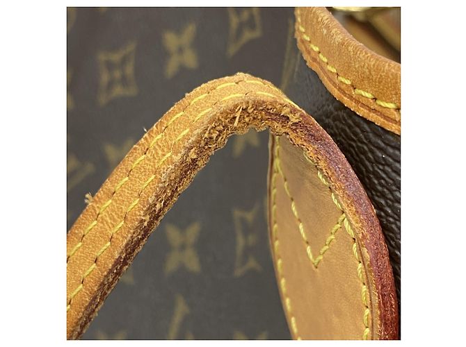 Borsa Tote Louis Vuitton Monogram Neverfull MM Marrone - vista 9