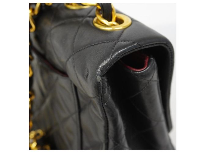 Timeless Chanel Schultertasche aus schwarzem Lammleder - Ansicht 7