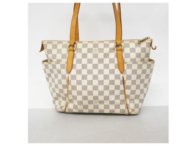 Borsa Tote Louis Vuitton Damier Azur Totally PM Bianco - vista 11