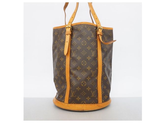 Borsa Tote Louis Vuitton Monogram Bucket GM M42236 Marrone - vista 12