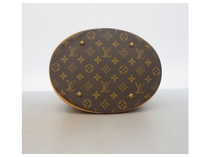 Borsa Tote Louis Vuitton Monogram Bucket GM M42236 Marrone - vista 3