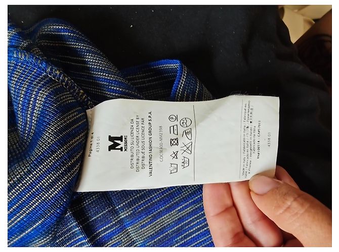 Falda midi de punto Missoni Azul Gris - vista 6