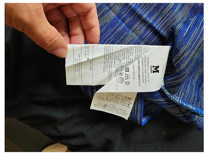 Falda midi de punto Missoni Azul Gris - vista 7