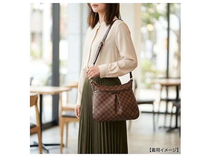 Borsa a Spalla Louis Vuitton Bloomsbury PM Damier Marrone - vista 12