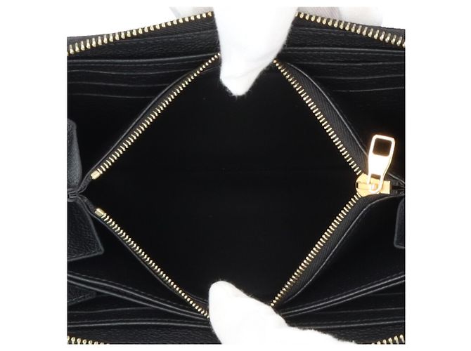 Zippy Louis Vuitton Bicolor Monogram Empreinte Long Wallet Schwarz Beige - Ansicht 7