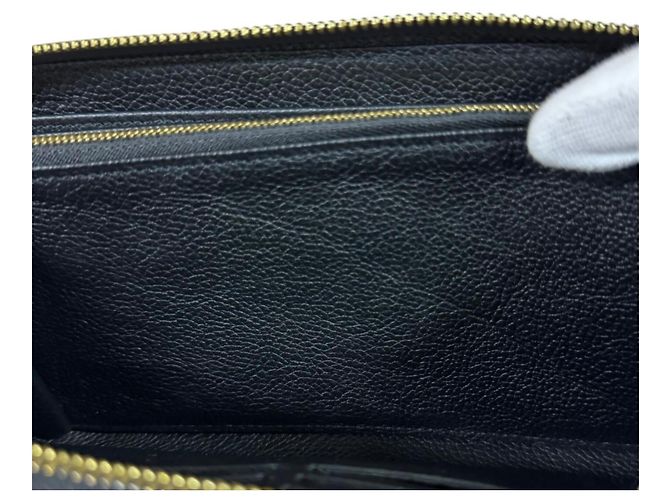 Zippy Louis Vuitton Bicolor Monogram Empreinte Long Wallet Schwarz Beige - Ansicht 8