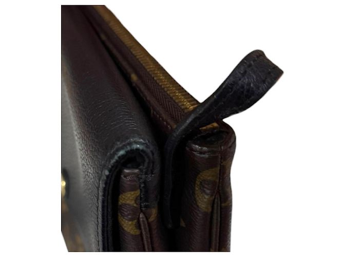 Borsa a tracolla Louis Vuitton Twice Monogram Marrone Nero - vista 15