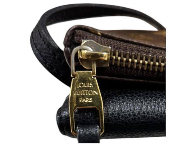 Borsa a tracolla Louis Vuitton Twice Monogram Marrone Nero - vista 16