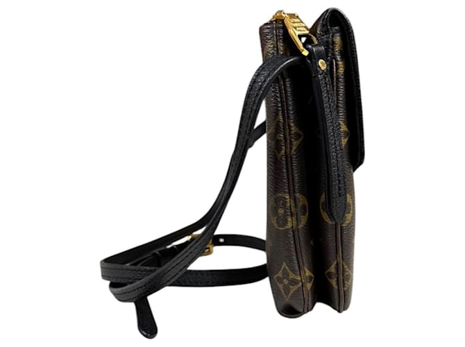Borsa a tracolla Louis Vuitton Twice Monogram Marrone Nero - vista 4