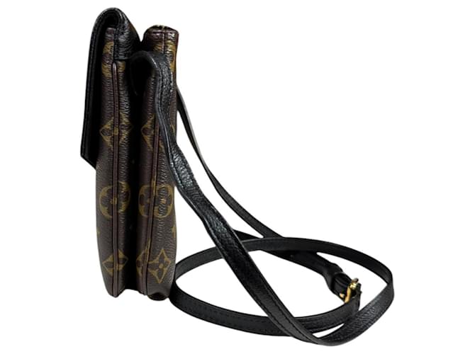 Borsa a tracolla Louis Vuitton Twice Monogram Marrone Nero - vista 5